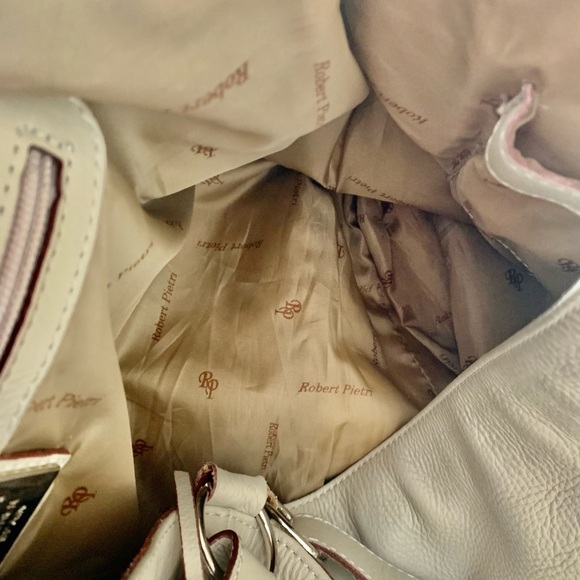 ROBERT PIERI large cream Leather hobo shopper in Excellent condition - Picture 6 of 9